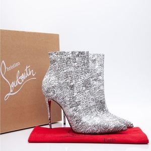 CHRISTIAN LOUBOUTIN Calfskin Caligraf So Kate Booty 100 Ankle Boots - Size 38
